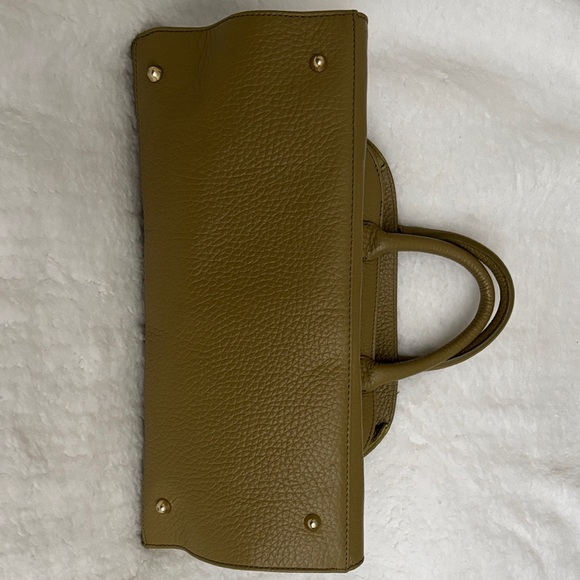 *CLEARANCE* Anna Paola Olive Green Leather Handbag - Picture 5 of 8